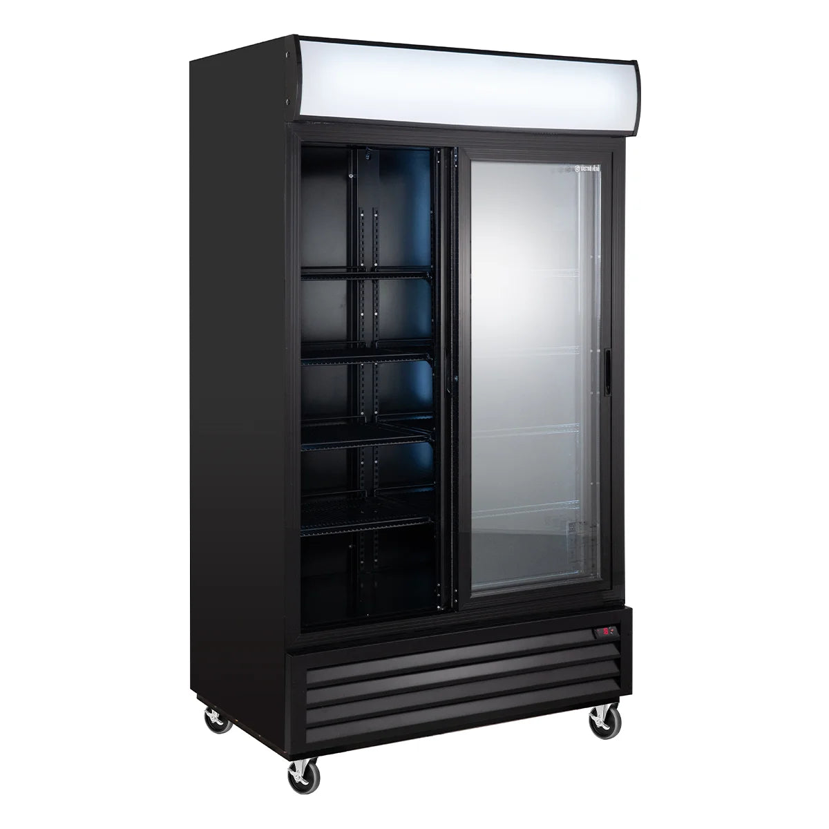 Armoire à boissons ECO 1000 avec portes coulissantes et fronton lumineux