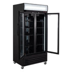 Armoire à boissons ECO 630 avec enseigne lumineuse et portes battantes
