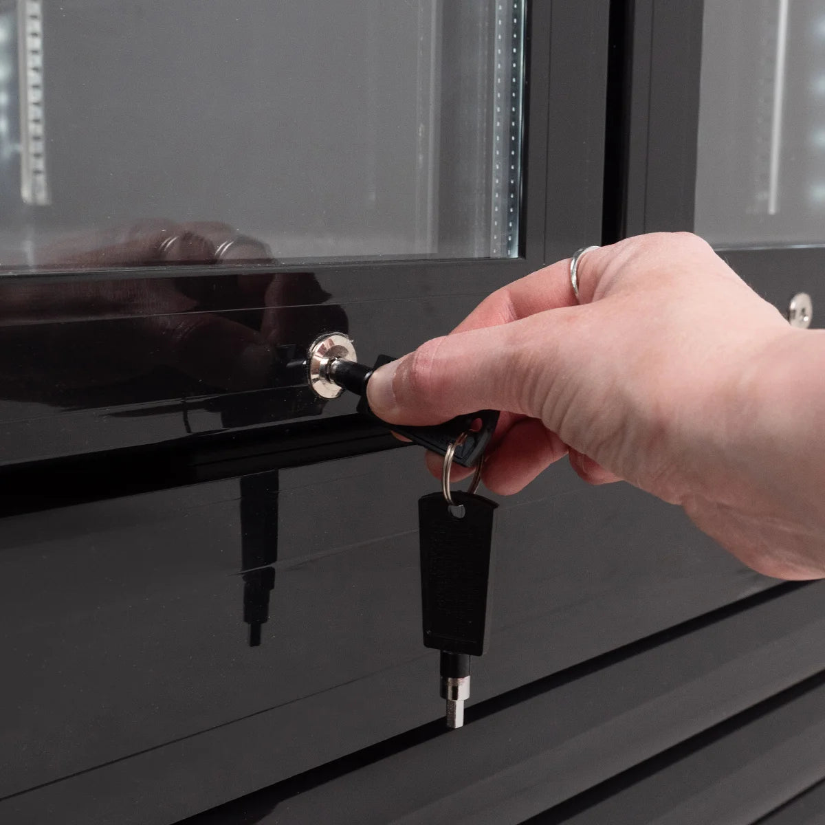 Armoire à boissons ECO 630 avec enseigne lumineuse et portes battantes