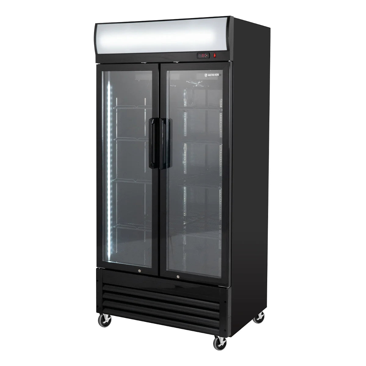 Armoire à boissons ECO 630 avec enseigne lumineuse et portes battantes