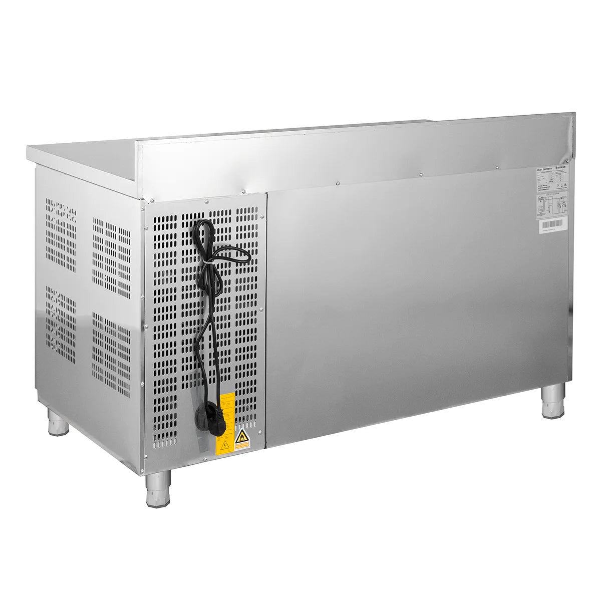 Table de préparation négative - adaptée aux bacs GN 1/1 - 2 portes - rebord arrière 10 cm - ECO