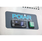 Table à pizza Polar U-Series 3 portes avec plan de travail en granit 634 litres sur roulettes