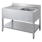Table de lavage ECO 12x7 avec 1 bac à droite