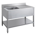 Table de lavage ECO 12x7 avec 1 bac à gauche