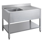 Table de lavage ECO 12x7 avec 1 bac à gauche
