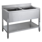 Table de lavage ECO 12x6 avec 2 bacs