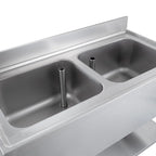 Table de lavage ECO 12x6 avec 2 bacs
