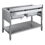 Table de lavage ECO 12x6 avec 2 bacs