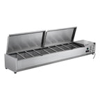 Vitrine réfrigérée de comptoir ECO 9 x GN 1/4 en inox