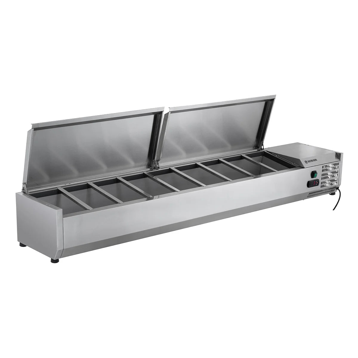 Vitrine réfrigérée de comptoir ECO 9 x GN 1/4 en inox