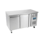 Table réfrigérée Polar Série U 2 portes 282 litres sur roulettes