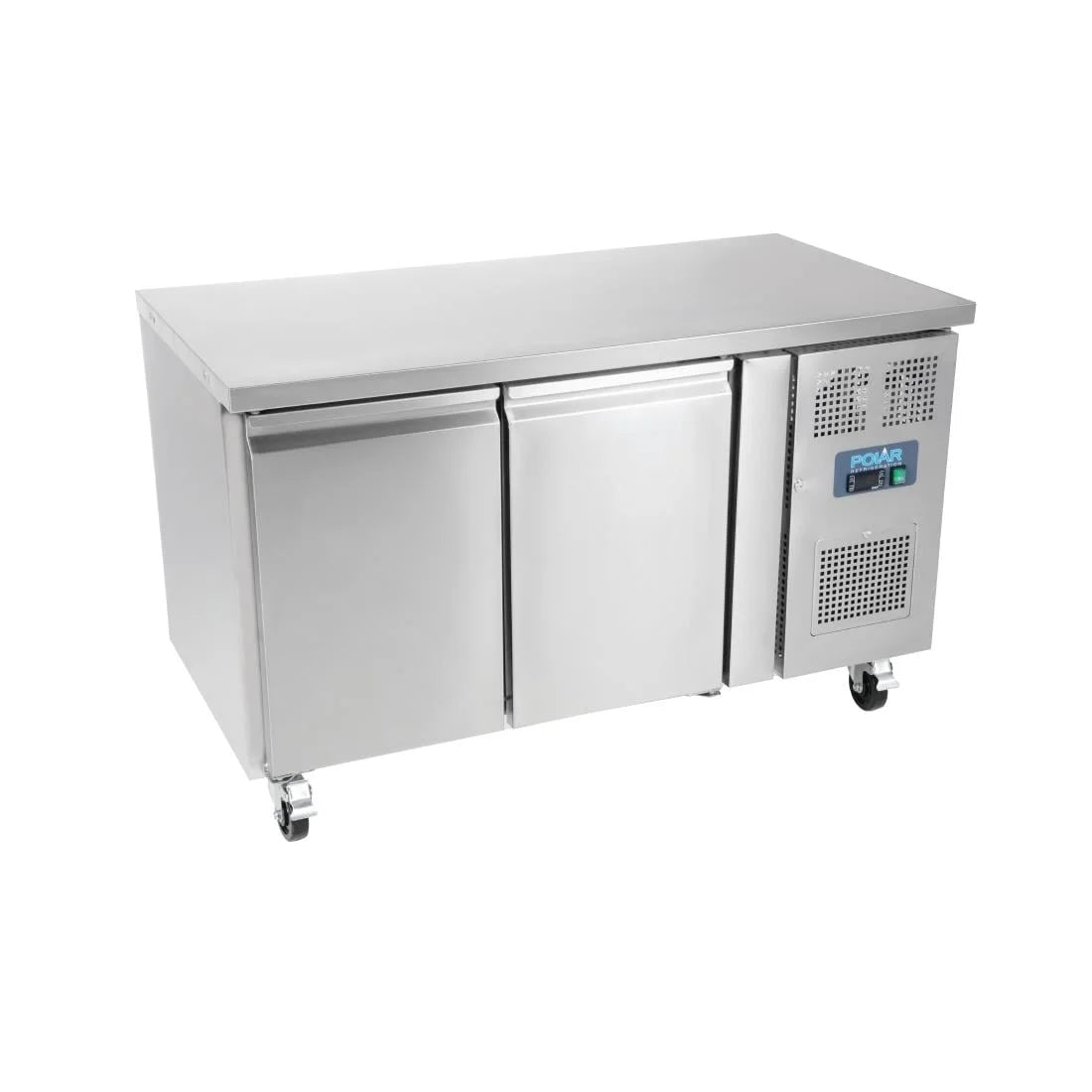 Table réfrigérée Polar Série U 2 portes 282 litres sur roulettes