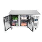 Table réfrigérée Polar Série U 2 portes 282 litres sur roulettes