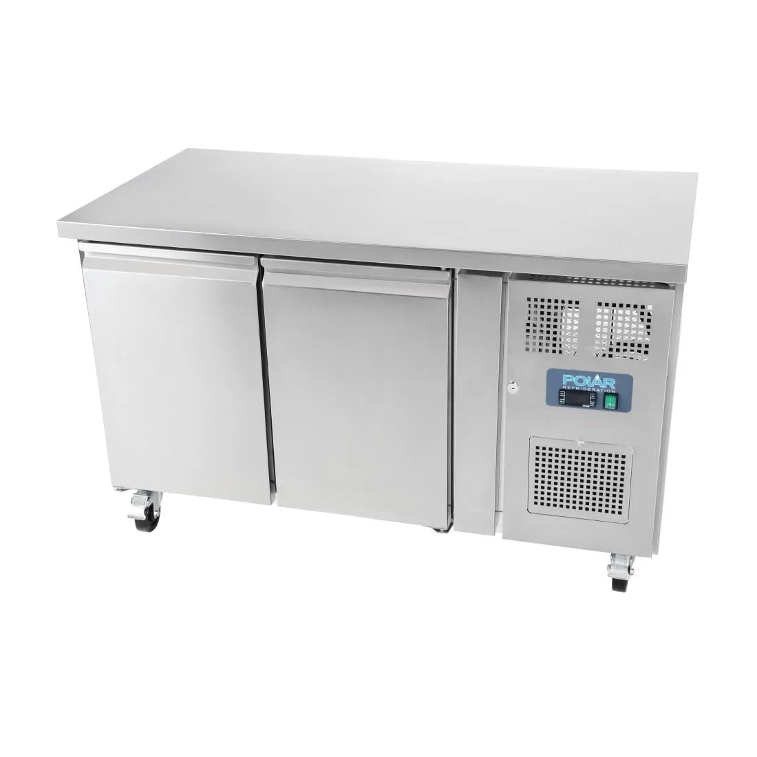Table réfrigérée Polar Série U 2 portes 282 litres sur roulettes