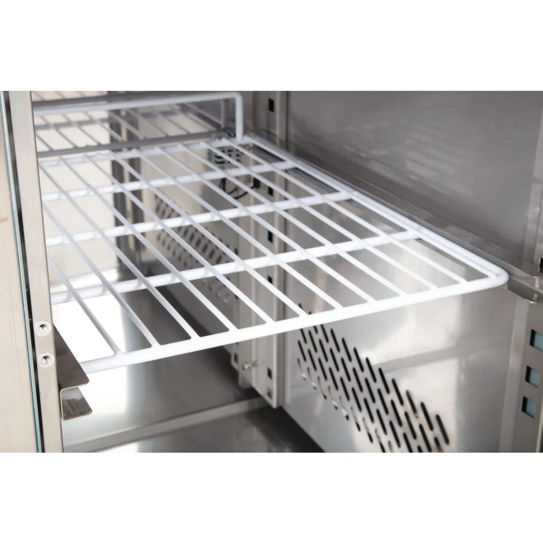 Table réfrigérée Polar Série U 2 portes 282 litres sur roulettes