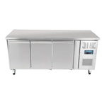 Table réfrigérée Polar Série U 3 portes 417 litres sur roulettes