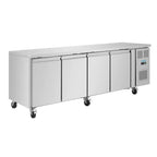 Table réfrigérée Polar Série U 4 portes 553 litres sur roulettes