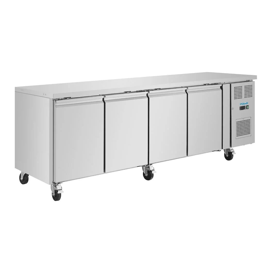 Table réfrigérée Polar Série U 4 portes 553 litres sur roulettes