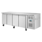 Table réfrigérée Polar Série U 4 portes 553 litres sur roulettes