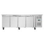 Table réfrigérée Polar Série U 4 portes 553 litres sur roulettes