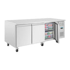 Table réfrigérée pâtissière Polar Série U EN 60 x 40 (600 x 400 mm) 3 portes 634 litres sur roulettes