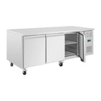 Table réfrigérée pâtissière Polar Série U EN 60 x 40 (600 x 400 mm) 3 portes 634 litres sur roulettes