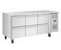 Table réfrigérée Polar Série U 6 tiroirs 465 litres sur roulettes
