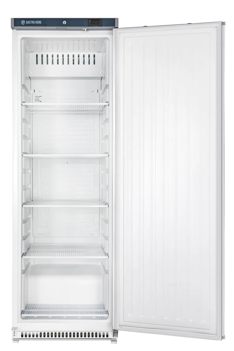 Armoire réfrigérée ECO 400, intérieur en plastique, blanc