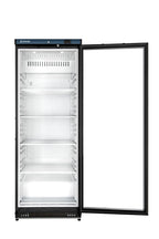 Armoire réfrigérée ECO 400 avec porte vitrée, intérieur en plastique, noir