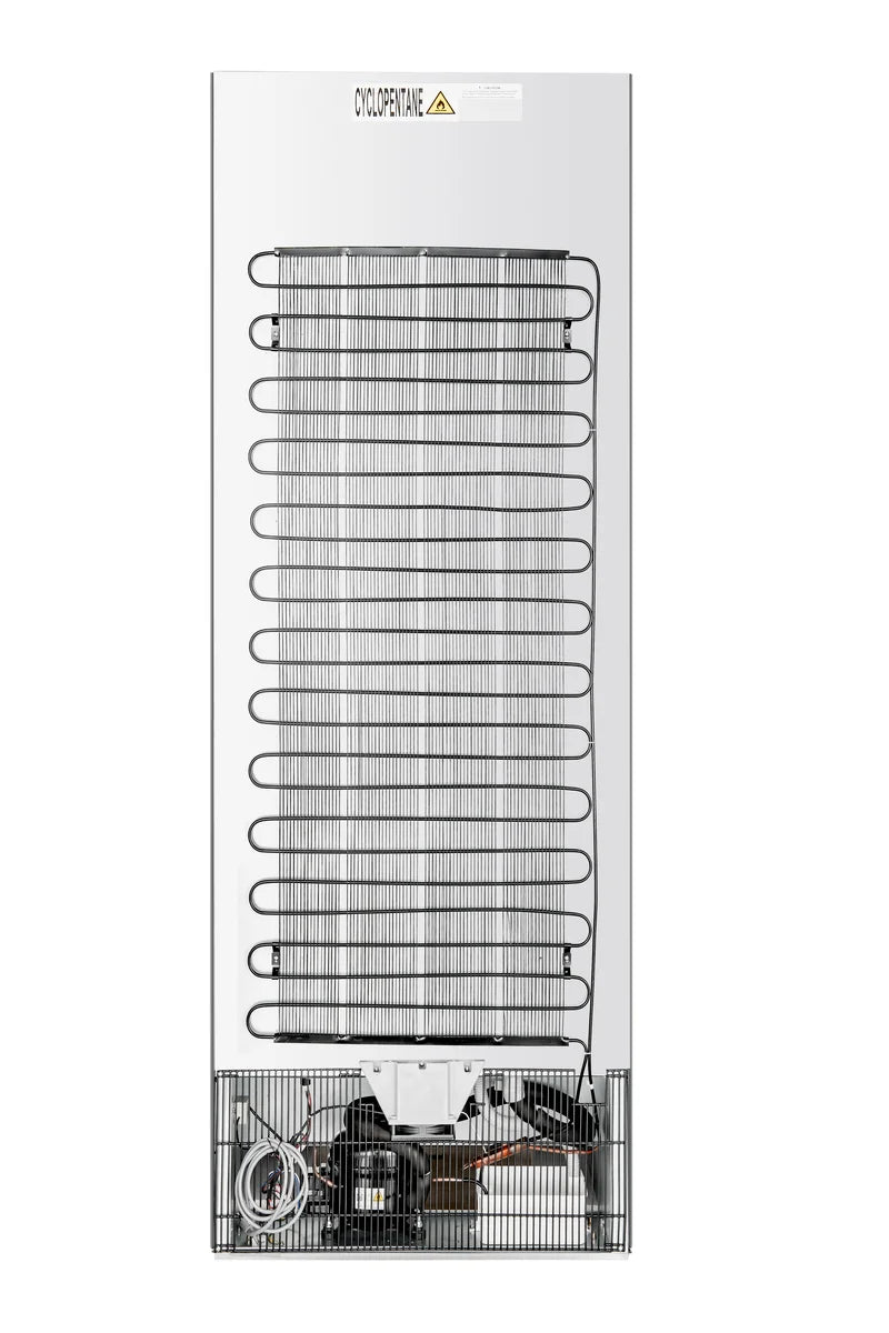 Armoire réfrigérée ECO 400 avec porte vitrée, intérieur en plastique, noir
