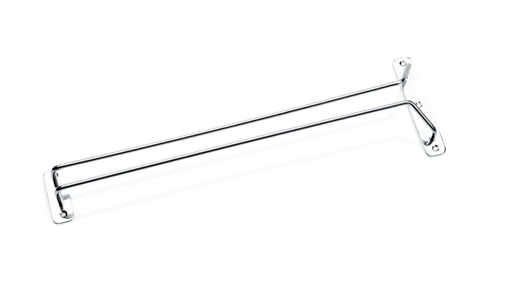 Rail porte-verre, longueur 40cm, largeur (pied) : 10,5 cm