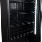 Armoire à boissons GKSE360, volume utile 360 litres, 5 Clayettes réglables, éclairage intérieur, verrouillable, noir