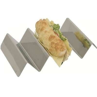 Présentoir à sandwichs en acier chromé-nickel avec 3 étagères, dimensions 25 cm x 17 cm x 4,5 cm