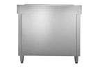 Armoire de travail en inox Basic 100x60 avec dosseret 100 mm