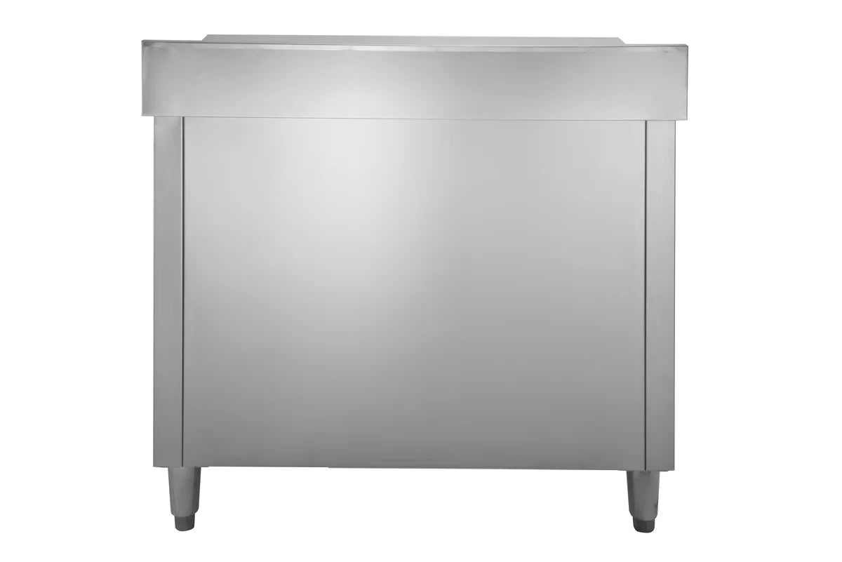 Armoire de travail en inox Basic 100x60 avec dosseret 100 mm