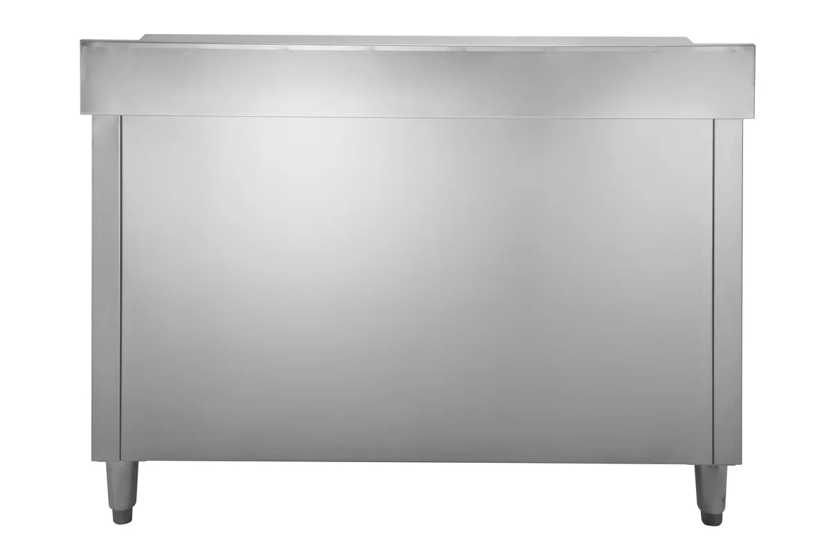 Armoire de travail en inox Basic 160x70 avec dosseret 100 mm