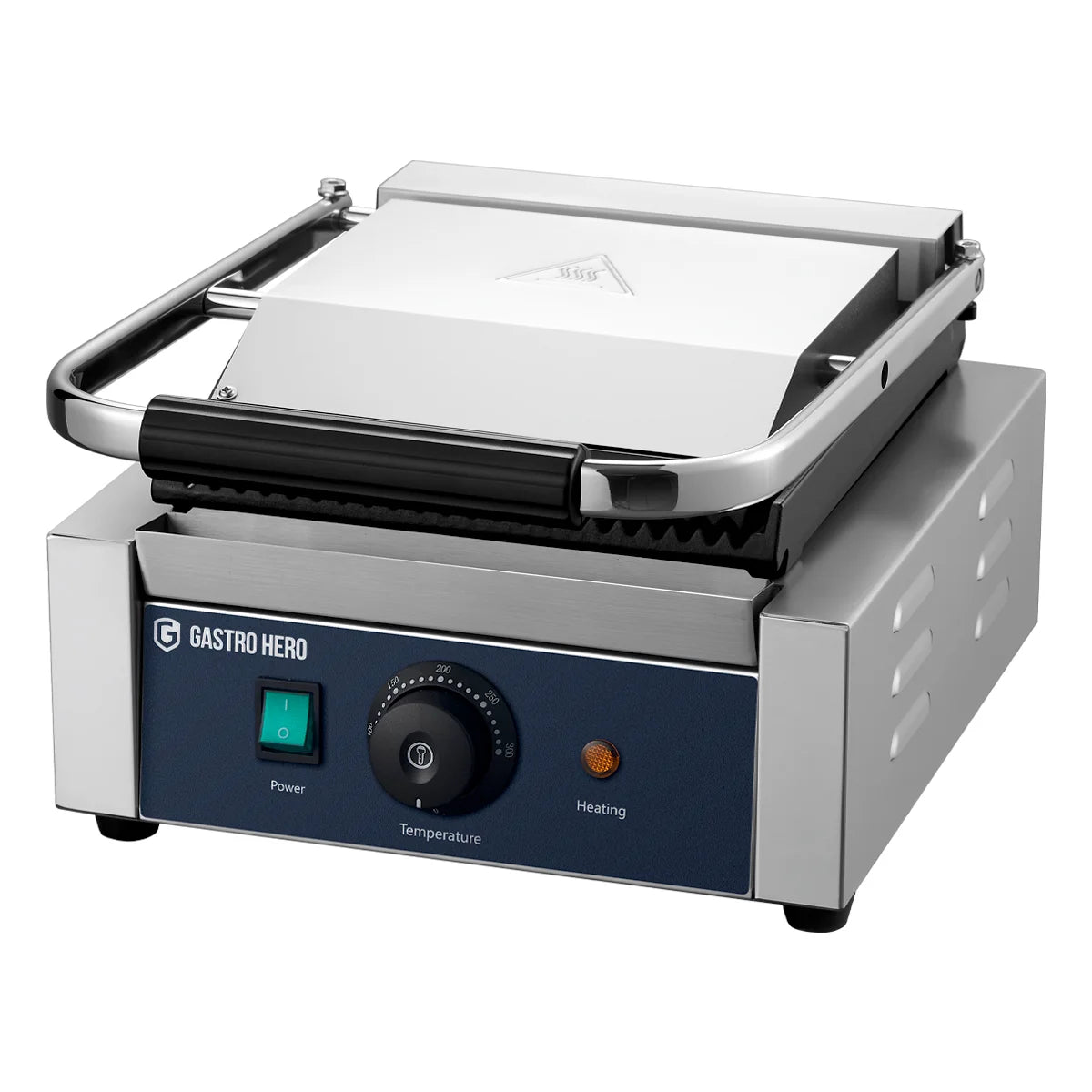 Grill à contact / grill à panini ECO 1,8 kW, rainuré