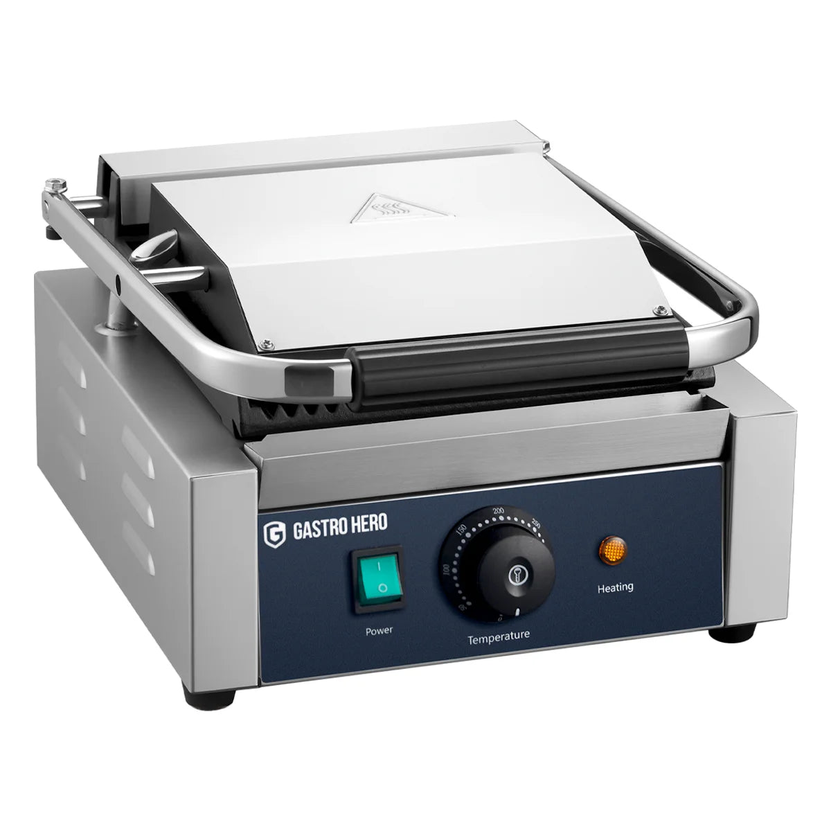 Grill à contact / grill à panini ECO 1,8 kW, rainuré