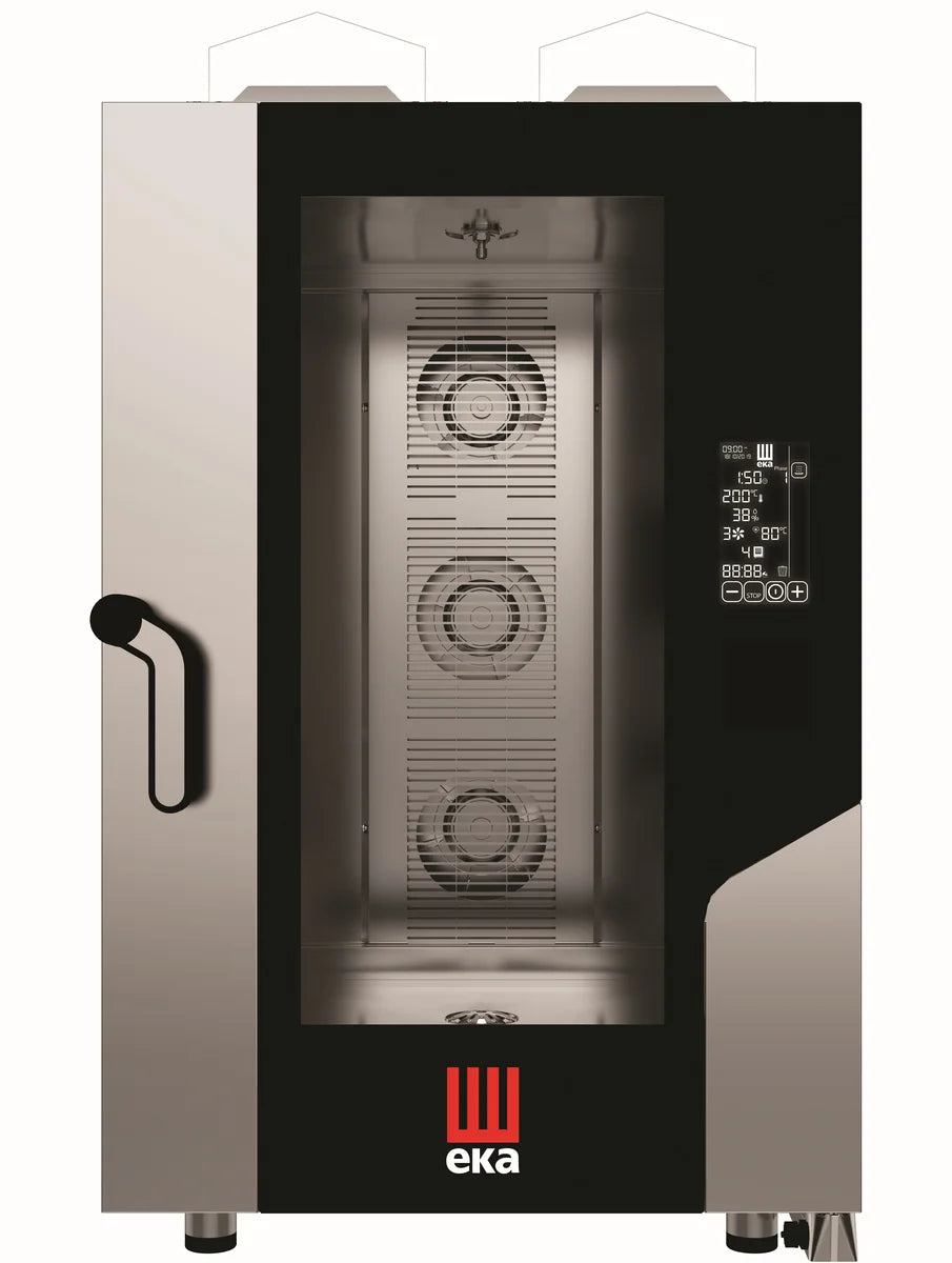 Four mixte à gaz Tecnoeka Millennial Black Mask MKF 1111 G BM, 11 x GN 1/1