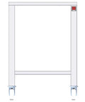 Support en acier inoxydable Tecnoeka Evolution Next EKTR 423, avec roulettes