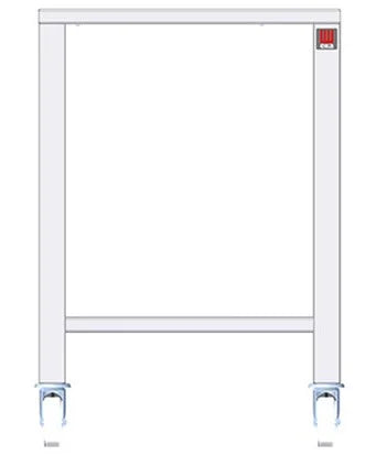 Support en acier inoxydable Tecnoeka Evolution Next EKTR 423, avec roulettes