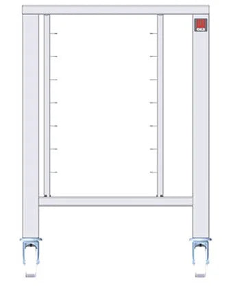 Support en acier inoxydable Tecnoeka Evolution Next EKTRS 423, avec roulettes et glissières universelles