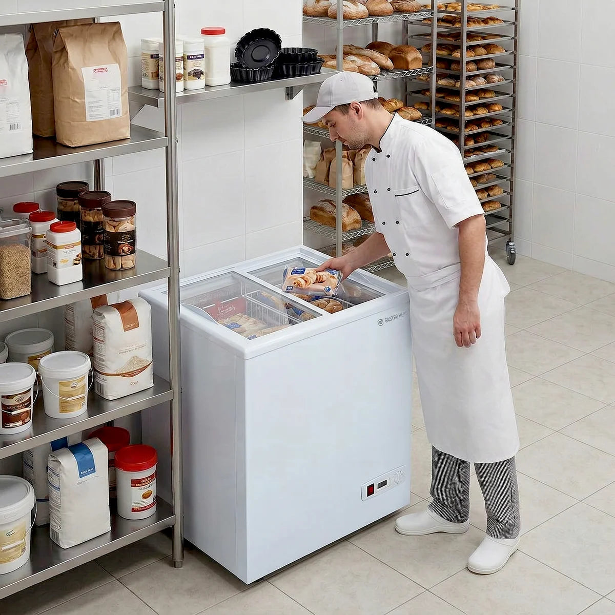 Congélateur coffre ECO 100 avec couvercle coulissant en verre
