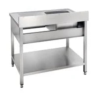Table de lavage Basic 10x6 avec 1 cuve à gauche, dosseret et étagère inférieure