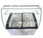 Vitrine à glace avec dessus vitré – 6 x 5 L – 273 L – bacs à glace inclus