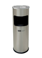 Cendrier sur pied avec poubelle - 30 litres - Inox