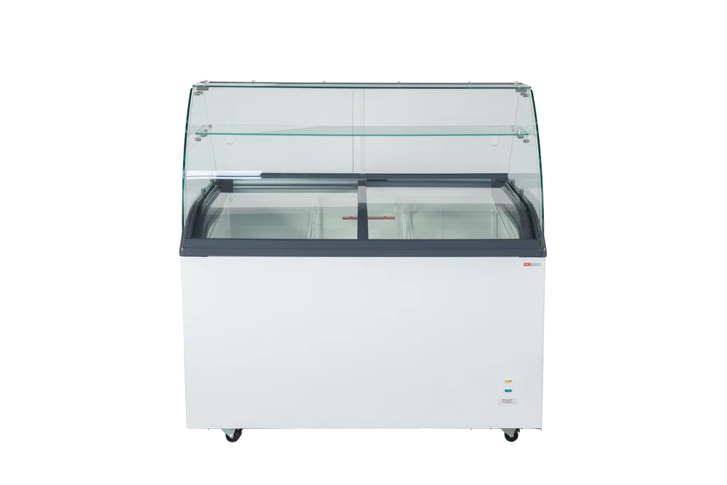 Vitrine à crème glacée avec verre de sécurité – 9 x 5 L – 278 L