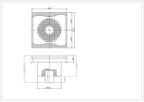 Caniveau de sol en inox - sortie verticale - 300 x 300 x 180 mm