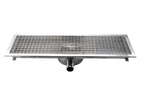 Caniveau de sol en inox - 900 x 300 x 133 mm