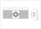 Caniveau de sol en inox - sortie verticale - 900 x 300 x 180 mm
